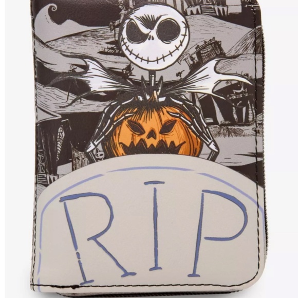 Loungefly Nightmare Before Christmas Jack RIP Glow-In-The-Dark Wallet NEW - Picture 6 of 10